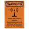 Signmission OSHA Sign, Radio Frequency Hazard, 10in X 7in Alum, 7" W, 10" H, Portrait, OS-WS-A-710-V-13483 OS-WS-A-710-V-13483 - alternate 1